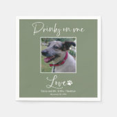 Serviette En Papier Boissons Sur Moi Pet Photo Mariage Calligraphie (Devant)