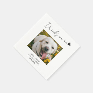 Serviette En Papier Boissons sur moi photo personnalisée mariage chien