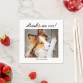 Serviette En Papier Boissons Sur Moi Simple Photo Amusante Jote Chien  (En situation)