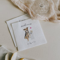 Boissons Sur Nous | Cute chien animal Mariage serv