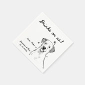 Serviette En Papier Boissons Sur Nous Dessiné Drôle Chien Simple Maria (Coin)