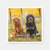 Serviette En Papier Boissons Sur Nous Open Bar Chien Photo Animaux Mar (Devant)
