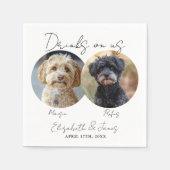 Serviette En Papier Boissons sur nous Pet Dog 2 Mariage photo (Devant)