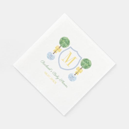 Serviette En Papier Boîte intelligente en buis avec monogramme pour Ba (Coin)