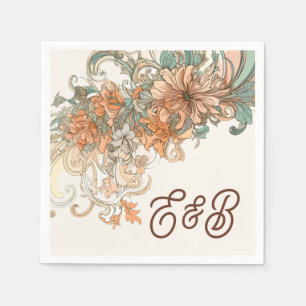 Serviette En Papier Boîtier Mariage Art Nouveau