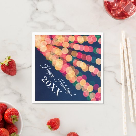 Serviette En Papier Bokeh Tree Lights, Noël (En situation)