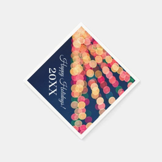 Serviette En Papier Bokeh Tree Lights, Noël (Coin)