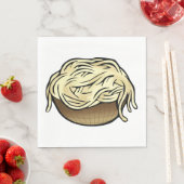 Serviette En Papier Bol de spaghetti Alimentation de nouilles de pâtes (En situation)