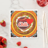 Serviette En Papier bol pour chili (En situation)