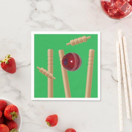 Serviette En Papier Bol Vert Au Cricket, (En situation)