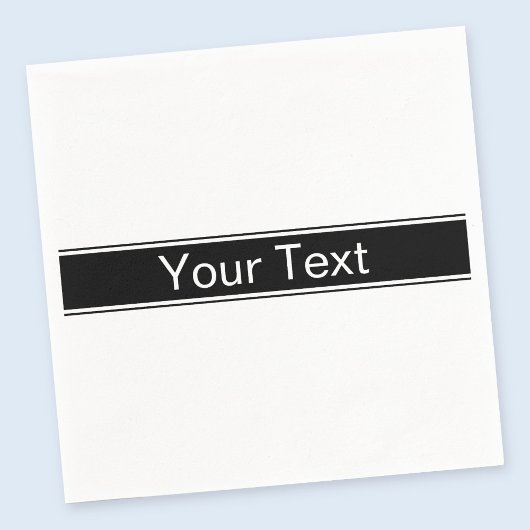 Serviette En Papier Bold Black & White Stripe Editable Text