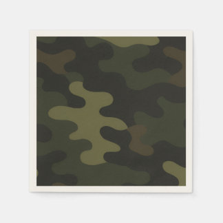 Serviette En Papier Bold Camouflage Pattern Outdoor Enthusiasts Hunter