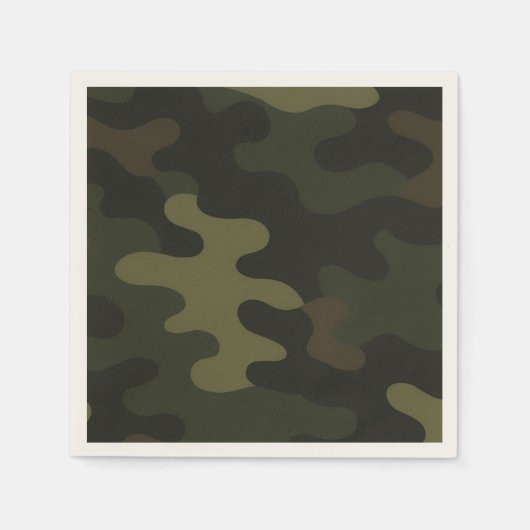 Serviette En Papier Bold Camouflage Pattern Outdoor Enthusiasts Hunter (Devant)