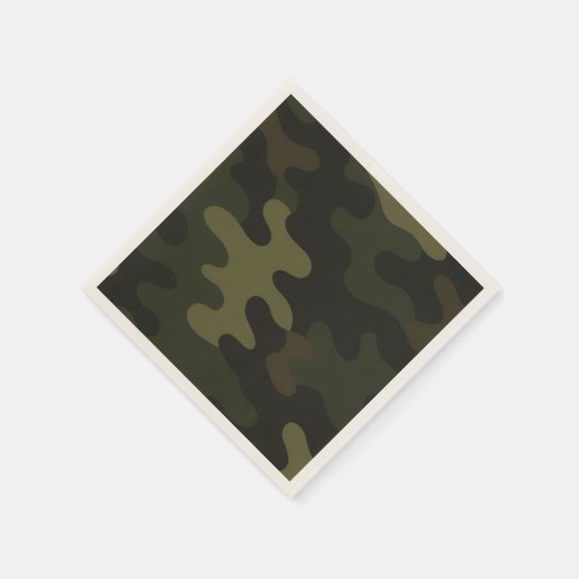 Serviette En Papier Bold Camouflage Pattern Outdoor Enthusiasts Hunter (Coin)
