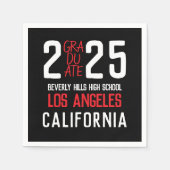 Serviette En Papier Bold Classe moderne de 2025 Graduation (Devant)