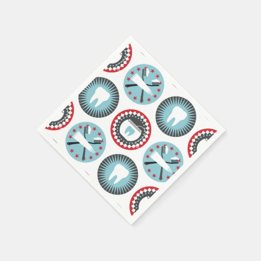 Serviette En Papier Bold Dentistry Pattern (Coin)