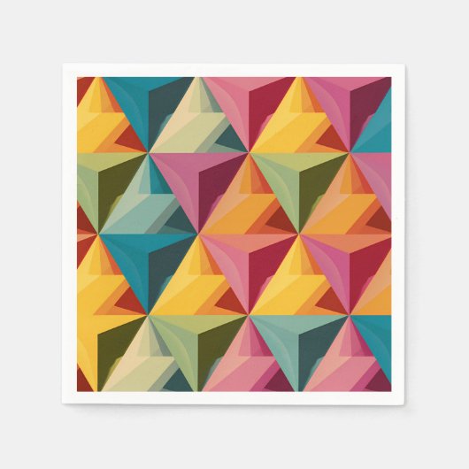 Serviette En Papier Bold Geometric Triangle Pattern (Devant)