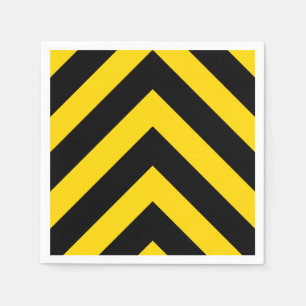 Serviette En Papier Bold Highway Traffic Bumble Bee Chevrons