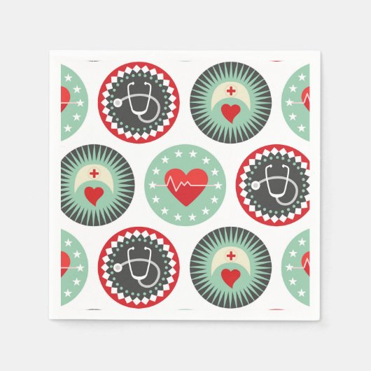 Serviette En Papier Bold Nurse Pattern (Devant)