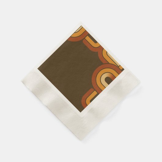 Serviette En Papier Bold Retro Mariage des années 1970 (Coin)