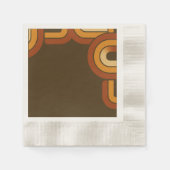 Serviette En Papier Bold Retro Mariage des années 1970 (Devant)