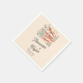 Serviette En Papier Bold Retro Saguaro Cactus Mariage paysage du déser (Coin)