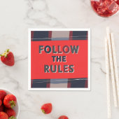Serviette En Papier Bold Rules: A Clear, Striking Message (En situation)