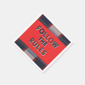Serviette En Papier Bold Rules: A Clear, Striking Message (Coin)