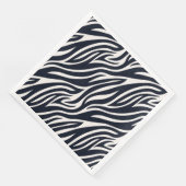 Serviette En Papier Bold Zebra Skin Motif noir & blanc ID1151 (Coin)