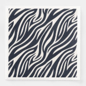 Serviette En Papier Bold Zebra Skin Motif noir & blanc ID1151 (Devant)