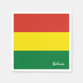 Serviette En Papier Bolivie & Bolivie Flag party mode / fans sportifs (Devant)