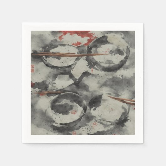 Serviette En Papier bols japonais (Devant)