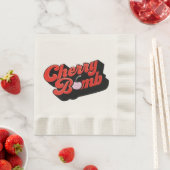 Serviette En Papier Bombe cerise (En situation)