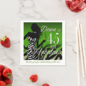 Serviette En Papier Bombshell Zebra 45e anniversaire | green (En situation)
