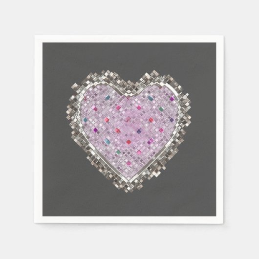 Serviette En Papier Bon Amour Charme (Devant)
