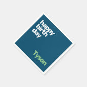 Serviette En Papier bon anniversaire minimum personnalisé moderne papi (Coin)