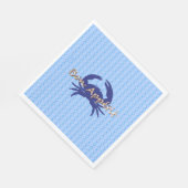 Serviette En Papier Bon-appétit—BLEUE_Crab-diamant—Célébrer (Coin)