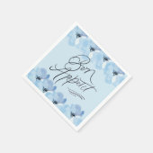 Serviette En Papier Bon Appetit Blue Floral (Coin)