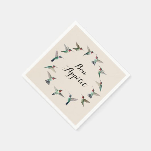 Serviette En Papier Bon Appétit Colibri à gorge rubis (Coin)