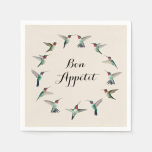 Serviette En Papier Bon appétit Hummingbirds