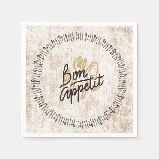 Serviette En Papier Bon Appetit Pays Français (Devant)