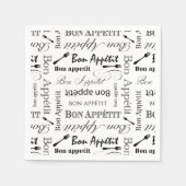 Serviette En Papier Bon Apppetit Classic Black and White Pattern (Devant)
