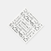 Serviette En Papier Bon Apppetit Classic Black and White Pattern (Coin)