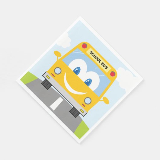 Serviette En Papier Bon bus scolaire (Coin)