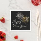 Serviette En Papier Bon Nouvel An Feu d'artifice de Fêtes (En situation)