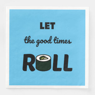 Serviette En Papier Bon temps rouler kawaii sushi