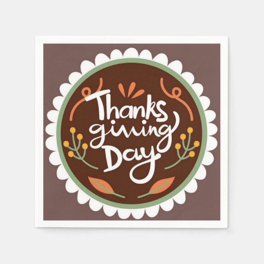 Serviette En Papier Bon thanksgiving (Devant)