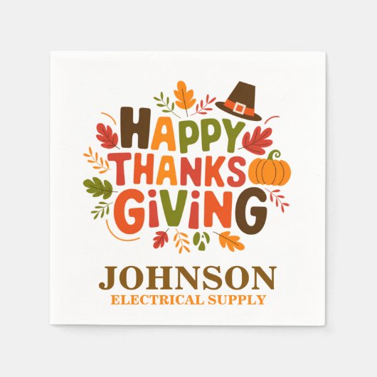 Serviette En Papier Bon thanksgiving (Devant)