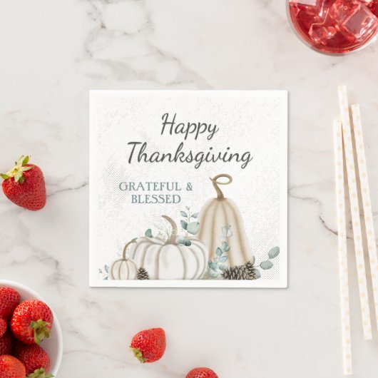 Serviette En Papier Bon thanksgiving agricole Citrouille rustique (En situation)