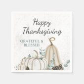 Serviette En Papier Bon thanksgiving agricole Citrouille rustique (Devant)